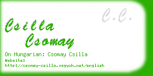 csilla csomay business card